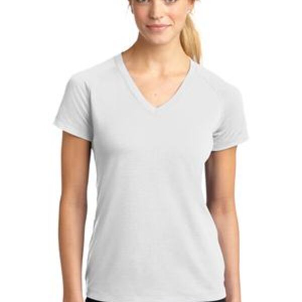 Sport Tek SOFT FEEL Sublimatable Ladies Ultimate Performance V Neck Thumbnail