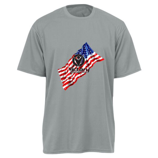 Youth USA Wavey Flag with Victory Martial Arts Logo (White in design will NOT print) Thumbnail