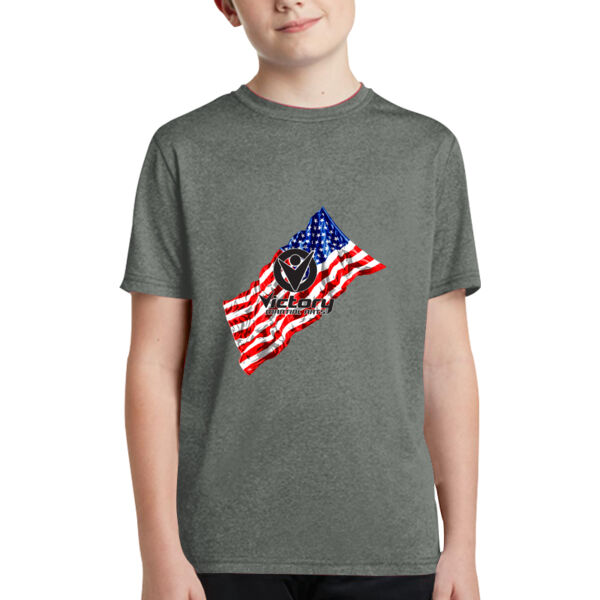 Youth USA Wavey Flag with Victory Martial Arts Logo (White in Design will NOT print) Thumbnail
