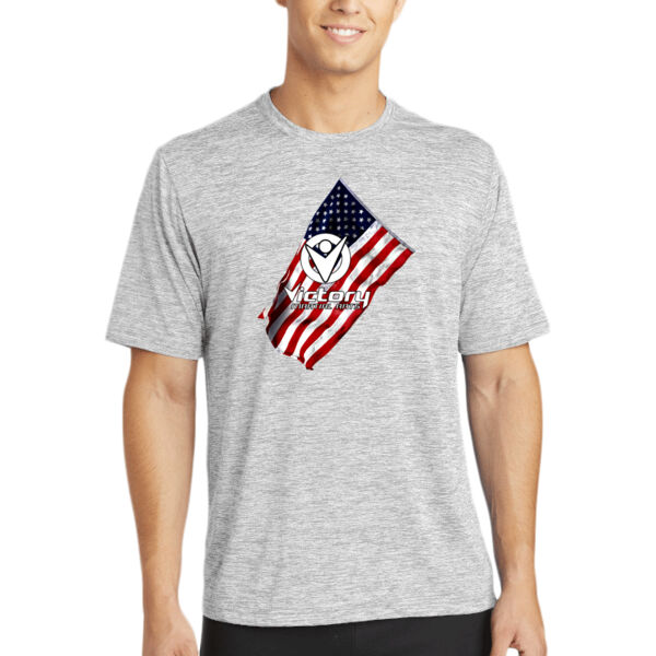 Mens Victory Wavy Flag T-shirt (White in Design will NOT print) Thumbnail