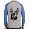 Mens Full Color PosiCharge Long Sleeve Tri Blend Wicking Raglan Tee Thumbnail