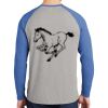 Mens Full Color PosiCharge Long Sleeve Tri Blend Wicking Raglan Tee Thumbnail