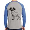 Mens Full Color PosiCharge Long Sleeve Tri Blend Wicking Raglan Tee Thumbnail