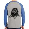 Mens Full Color PosiCharge Long Sleeve Tri Blend Wicking Raglan Tee Thumbnail