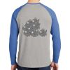 Mens Full Color PosiCharge Long Sleeve Tri Blend Wicking Raglan Tee Thumbnail